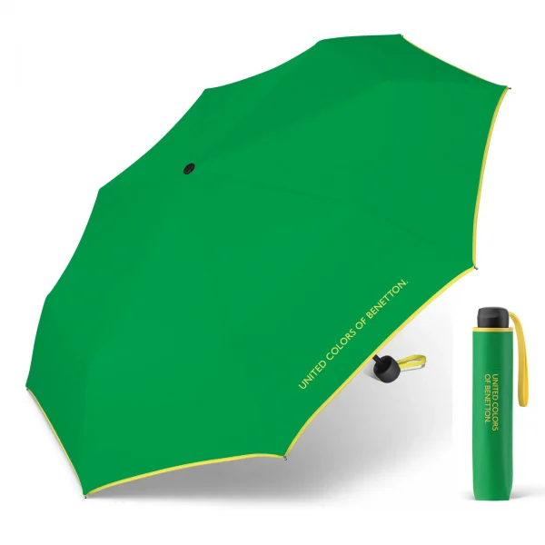 Paraguas plegable de apertura manual. Es un paraguas antiviento gracias a las varillas de fibra de vidrio. Tiene un tejido pongee  de calidad, extra resistente al agua. Paraguas de 8 varillas de 53 cm, 23 cm de largo plegado y 95 cm de diametro.