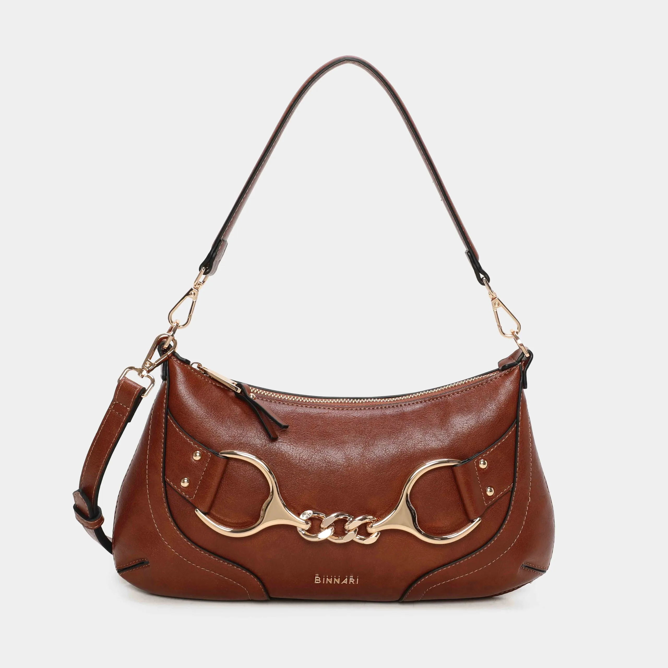 BOLSO MINI FANNY CUERO.1_6_11zon Bolso muy práctico que se puede llevar tanto como hombro como bandolera, ya que lleva un asa extra en su interior. Los detalles metálicos son de color oro claro . Medidas: 17*33*2