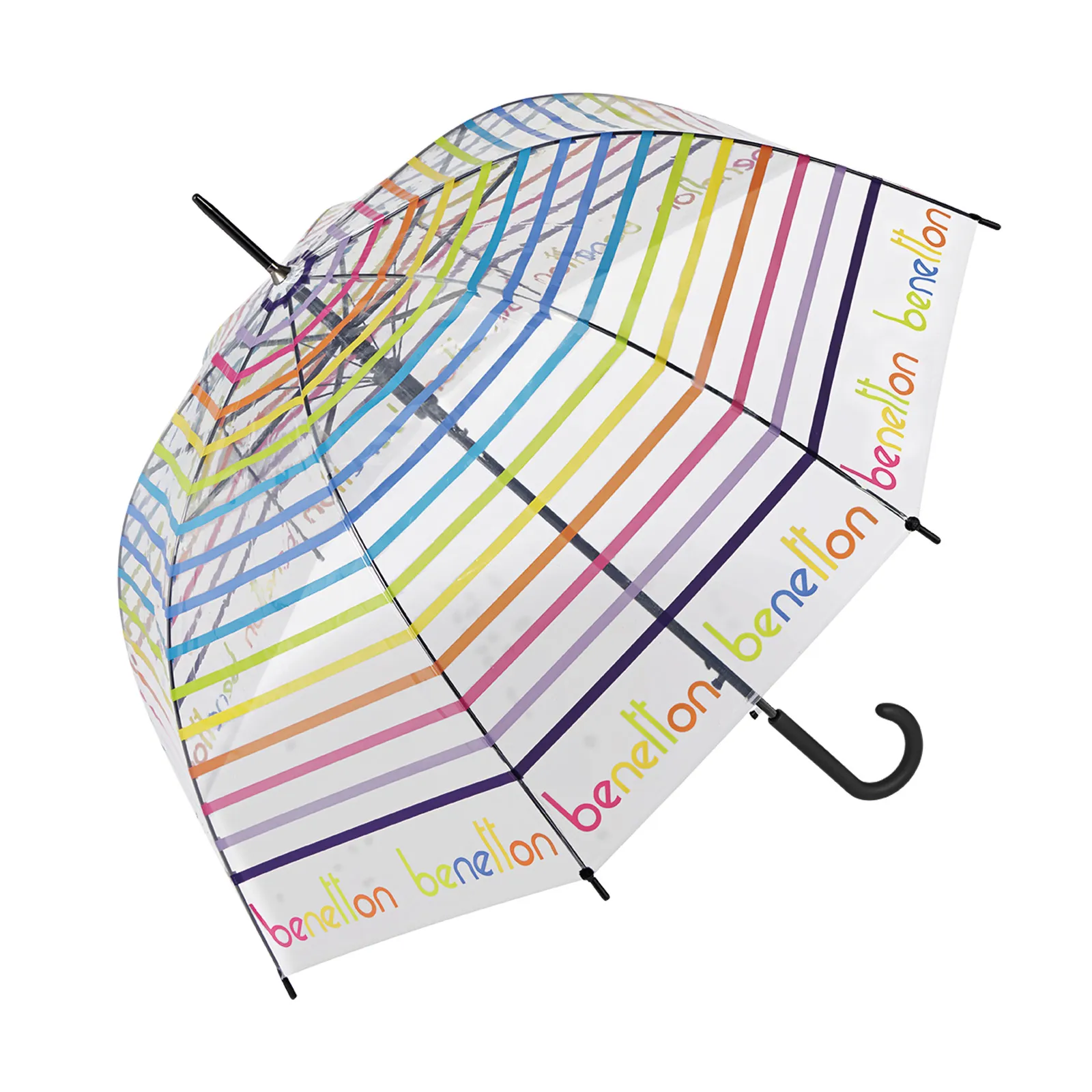 PARAGUAS DOMESHAPE_12_11zon Paraguas para mujer con apertura automática. Un paraguas largo y ligero de alta calidad que forma parte de la nueva colección Benetton . Es un paraguas antiviento gracias a las varillas de fibra de vidrio. Tiene un tejido pongee de calidad, extra resistente al agua Paraguas de 8 varillas de 58,5 cm Medidas: 86 cm de largo Diámetro: 85 cm