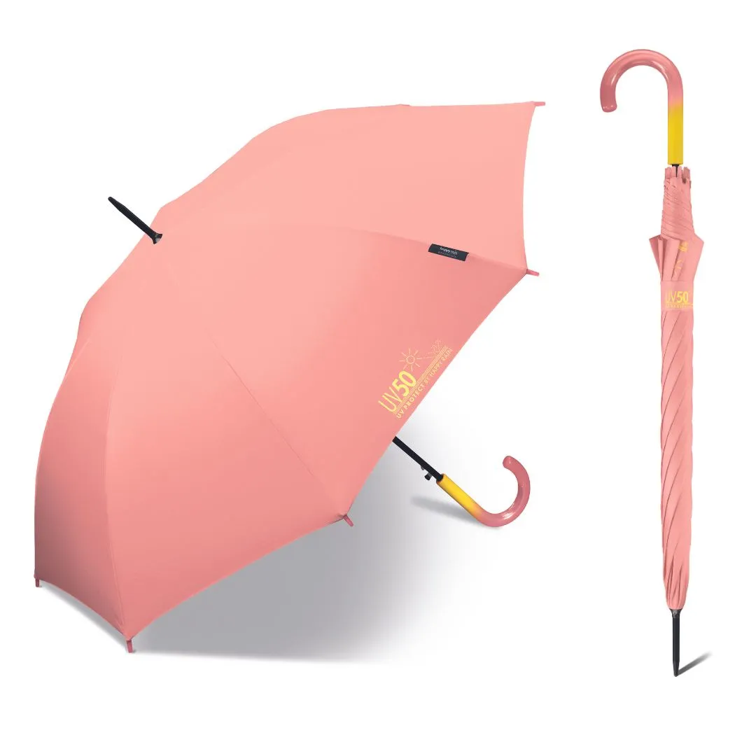 PARAGUAS FLAMINGON Doble protección, contra lluvia y radiación ultravioleta. Paraguas con apertura automática con tejido libre de PFC con un original mango original. Paraguas de 8 varillas de 61 cm Medidas: 86 cm de largo Diámetro: 105 cm