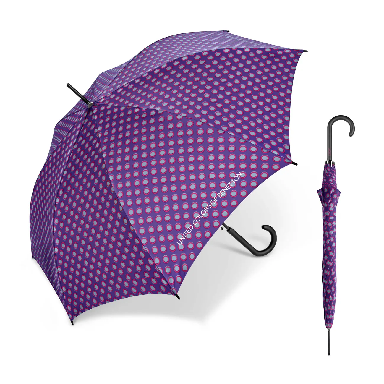 PARAGUAS LIBERTY Es un paraguas antiviento gracias a las varillas de fibra de vidrio. Tiene un tejido pongee de calidad, extra resistente al agua. Paraguas de 8 varillas de 58,5 cm Medidas: 86 cm de largo Diámetro: 102 cm